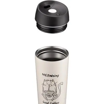 Термокружка Ardesto Coffee Тime Meowning 450 мл Бежева (AR2645WC) - фото 7