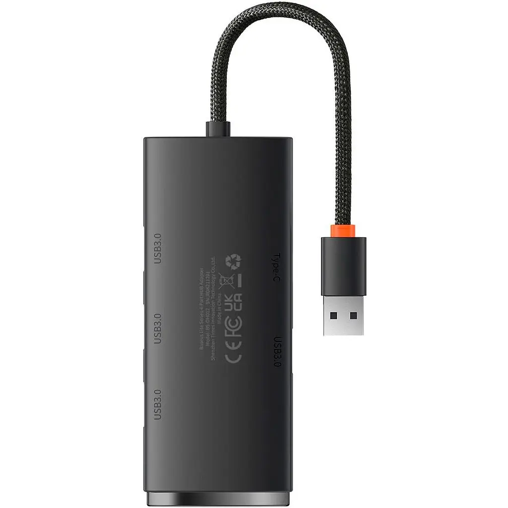 USB-хаб Baseus Lite Series 4-Port USB-A Hub (WKQX030001) [77936] - фото 2