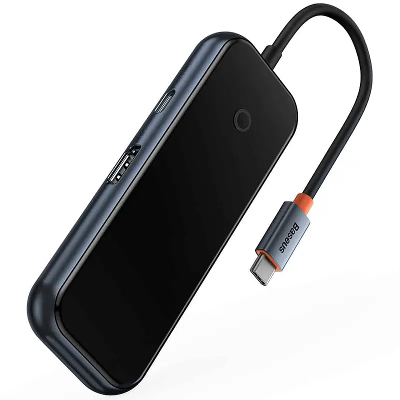 Перехідник Baseus Hub AcmeJoy 5-Port Type-C (HDMI*1+USB3.0*2+USB2.0*1+Type-C PDData*1) (WKJZ) Dark Gray - фото 2