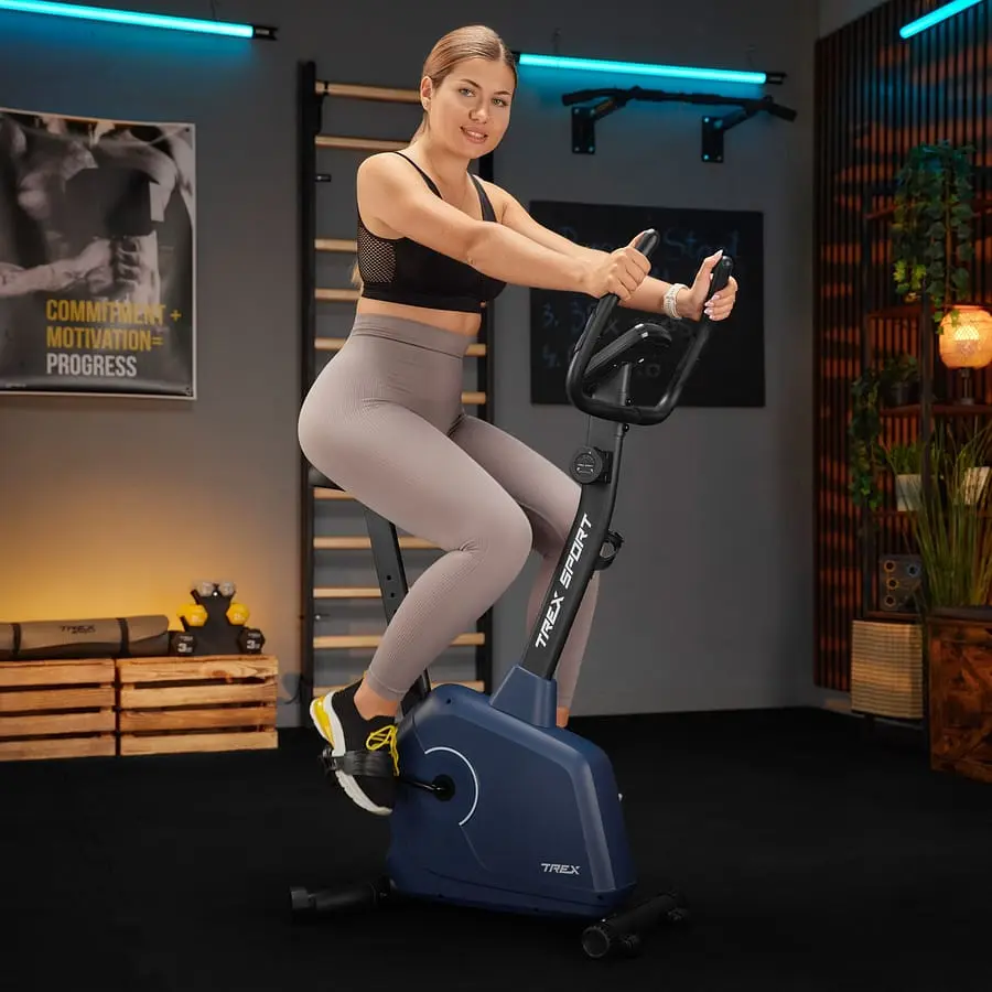 Велотренажер Trex Sport TX-380MB Rigon магнітний темно-синій - фото 2