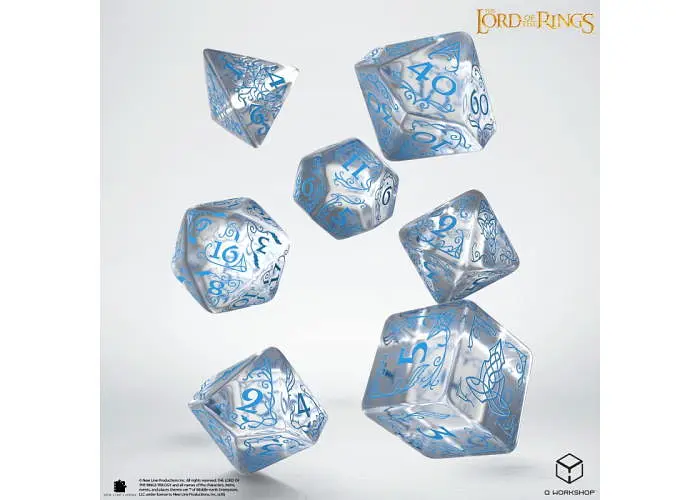 Набір кубиків The Lord of the Rings: Rivendell Dice Set - Water (7 шт.) (LOTR/190166/RIV/A2) - фото 2