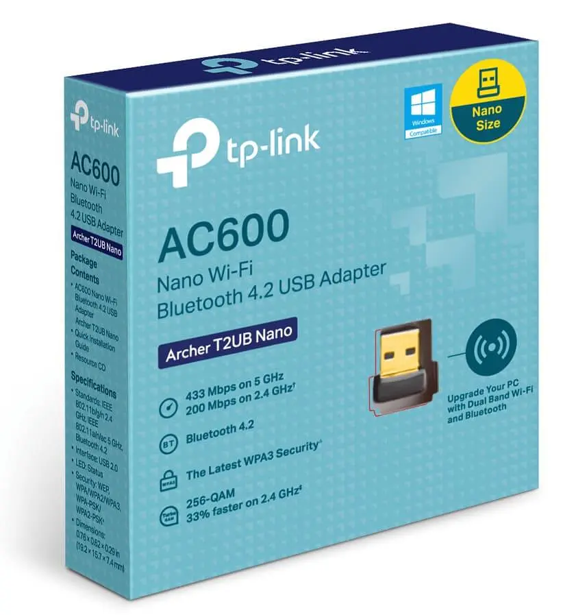 WiFi-адаптер TP-Link Archer T2UB Nano + Bluetooth 4.2 USB 2.0 Wi-Fi 5 (AC) (Archer T2UB Nano) - фото 6
