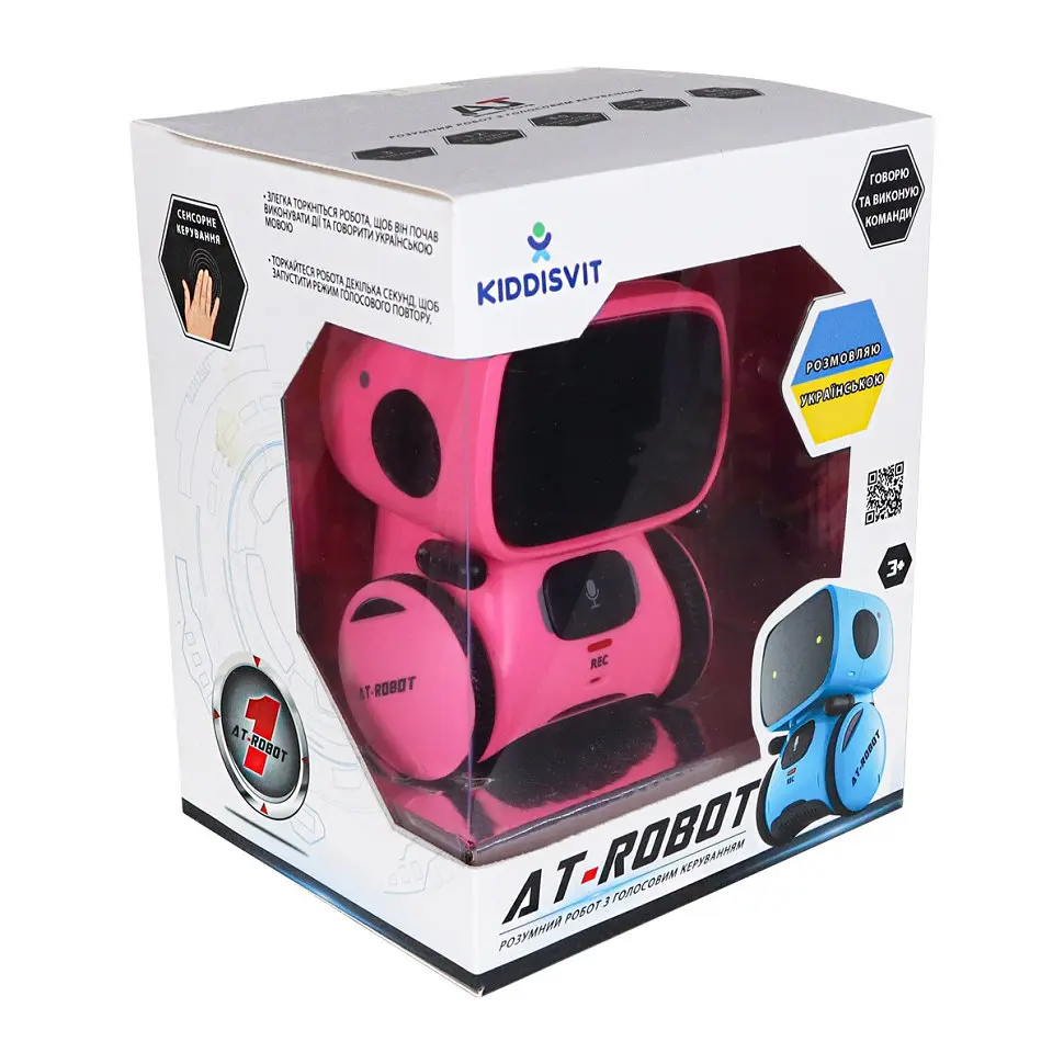 Детская игрушка "Интерактивный робот" AT-Robot AT001-04-UKR розовый, с голосовым управлением - фото 3