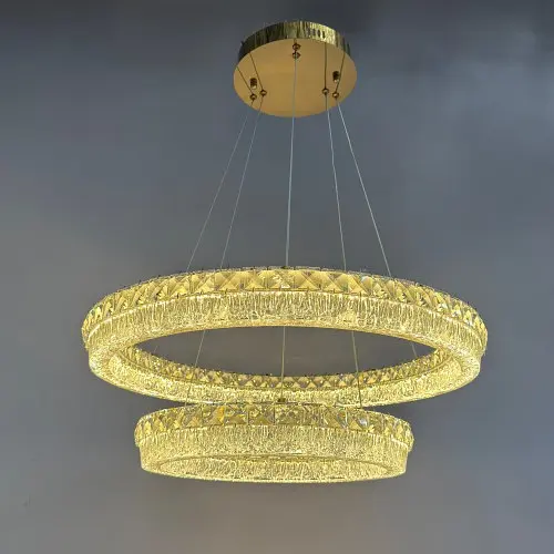 Люстра кільця Linisoln 7919-60*40 метал, кришталь, акрил LED 100 Вт 15-17 кв.м 120-50 см 60*40 см - фото 5