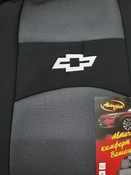 Чохли для сидінь модельні Chevrolet Lacetti Gentra комплект Чорно-сірий - фото 4