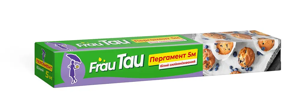 Набор Frau Tau: пергамент силиконизированный белый 5 м + пленка пищевая 20 м + фольга алюминиевая 10 м - фото 2