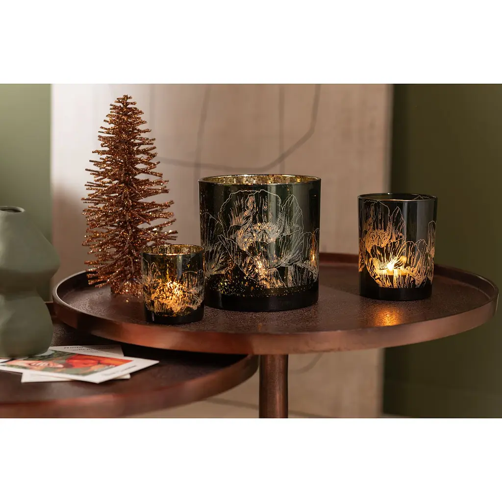 Кавовий столик J-line металічний бронзовий (45957) - фото 3