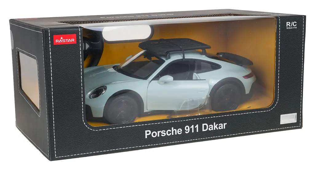 Машинка Porsche 911 Dakar Mint голубой RASTAR модель 1:14 Автомобиль на дистанционном управлении + пульт - фото 2