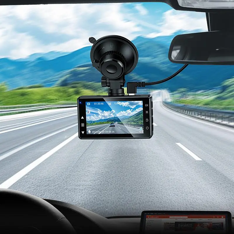 Відеореєстратор Hoco DV14 driving recorder 720P дисплей 3-дюйми сірий - фото 5