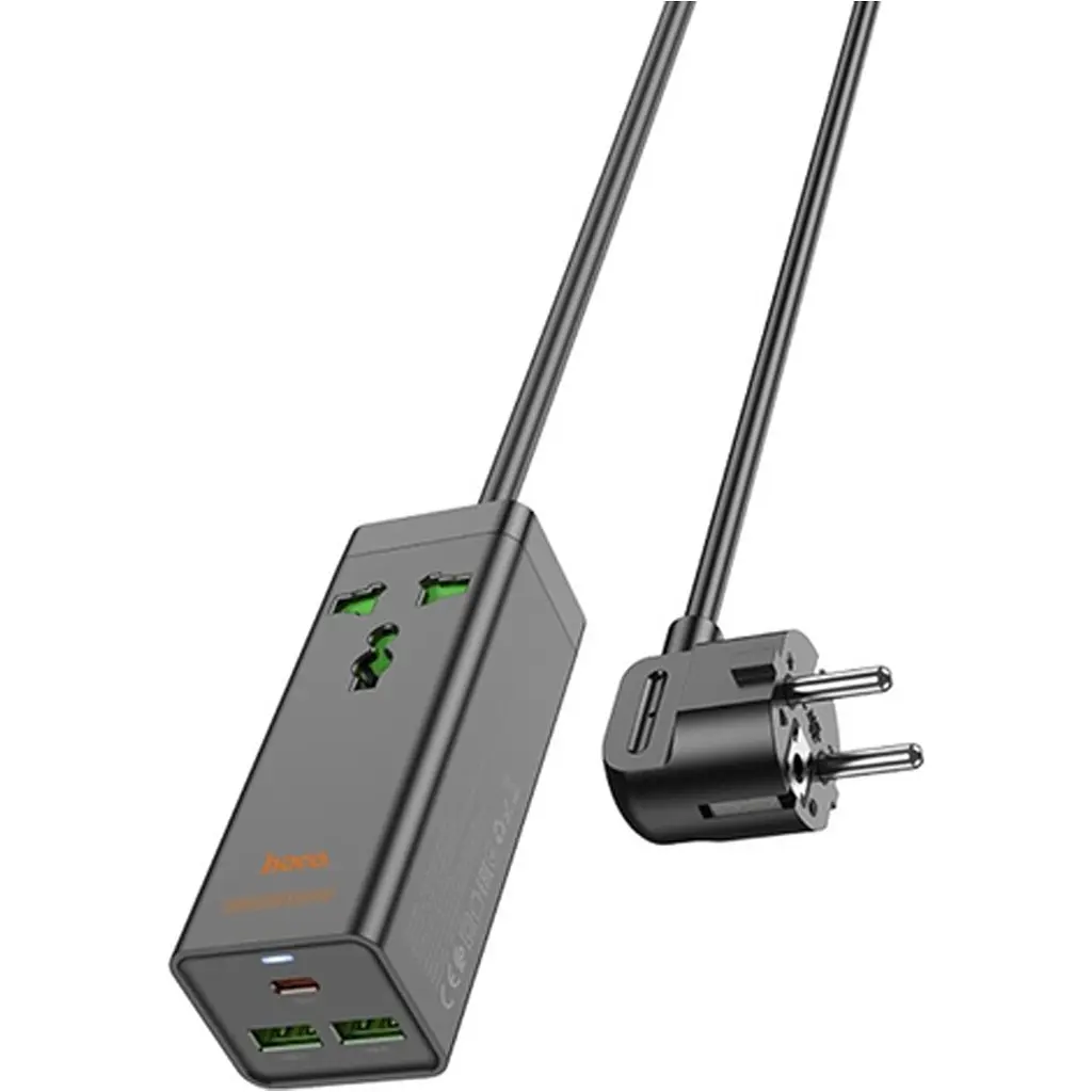 Мережевий фільтр Hoco AC9A Talent PD30W Black (601634) [112742] - фото 2