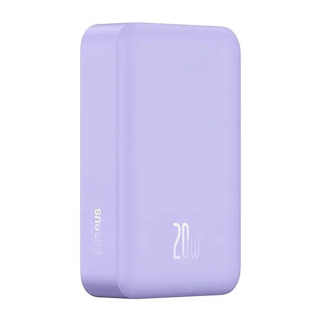 Зовнішній акумулятор бездротовий Baseus Magnetic Mini Wireless Fast Charge Power Bank 20000 mAh 20 W фіолетовий - фото 4