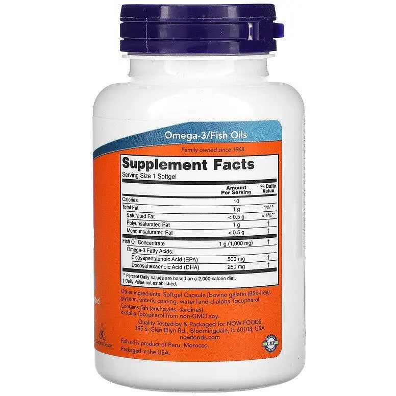 Супер Омега-3 Now Ultra Omega-3 Fish Oil Cardiovascular Support 90 капсул - фото 2