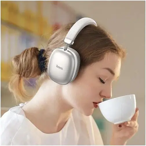 Гарнитура Hoco W35 Bluetooth серебристая 6931474766250 - фото 2