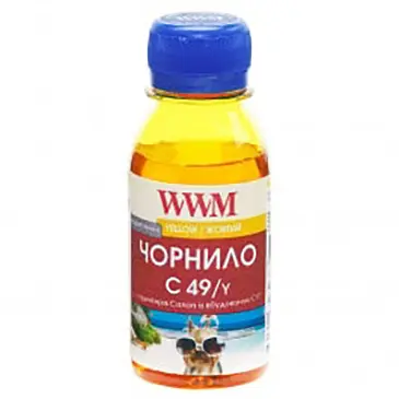 Чорнило WWM GI-490Y для Canon Pixma G1400/2400/3400 100г Yellow водорозчинне (C49/Y-2) - фото 2