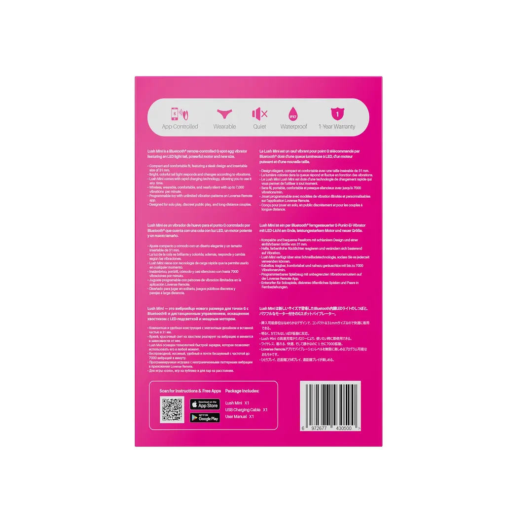 Міні смарт-віброяйце Lovense Lush Mini, зменшена версія Lovense Lush 4 - фото 11