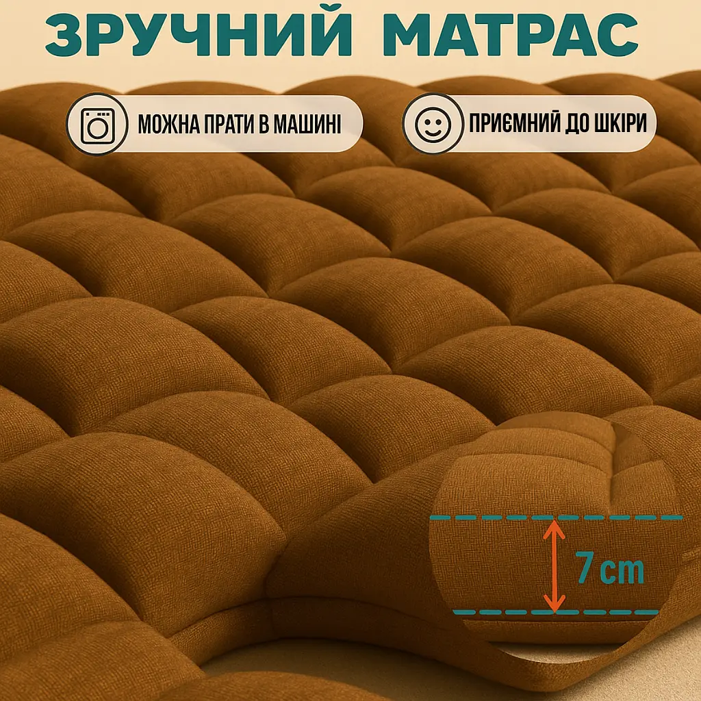 Розкладне крісло шезлонг Leobro Zero Gravity Premium Plus Коричневе (LB-ZGC-E1-BRN) - фото 3