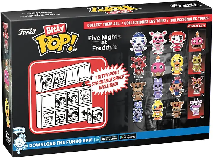 Набір фігурок Bitty Pop Five Nights at Freddy's Freddy 4 Pack 5 ночей з Фредді 4 пак 3 см (F FNF 4P1) - фото 2