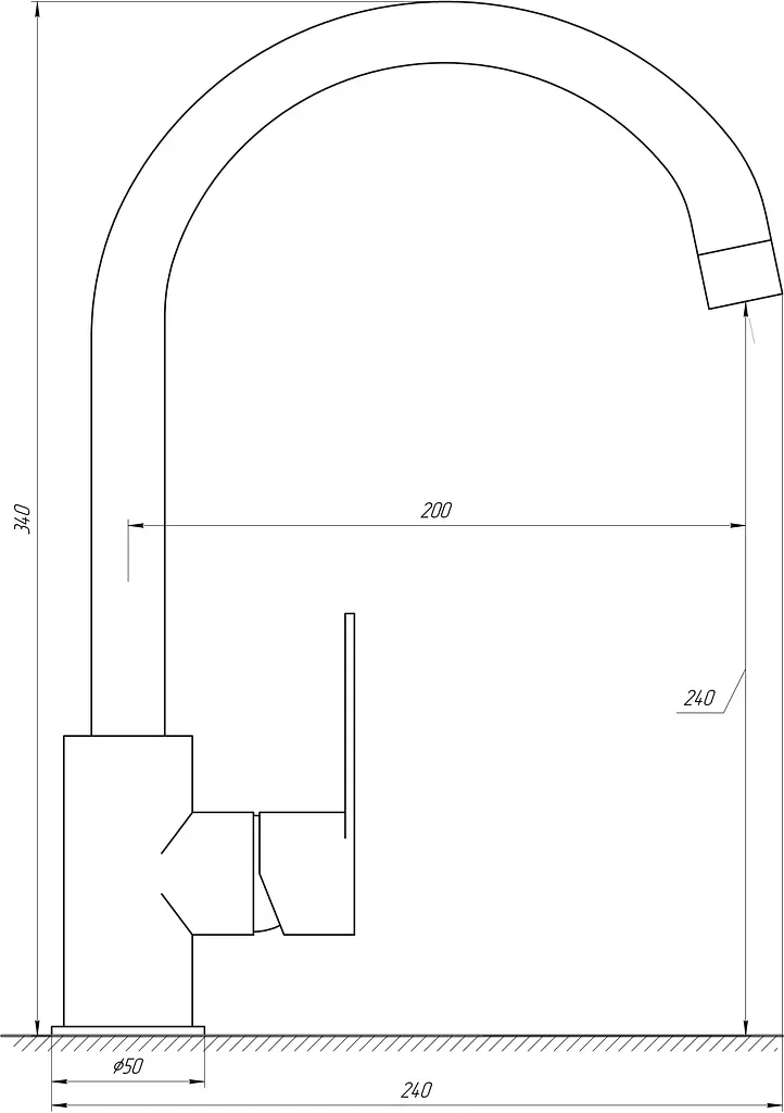 Змішувач для кухні Topaz Barts TB 07403-H36-W Білий - фото 5