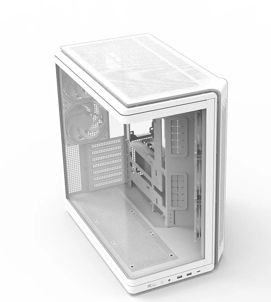 Корпус Zalman P60 из закаленного стекла без блока питания, белый (P60WHITE) - фото 13