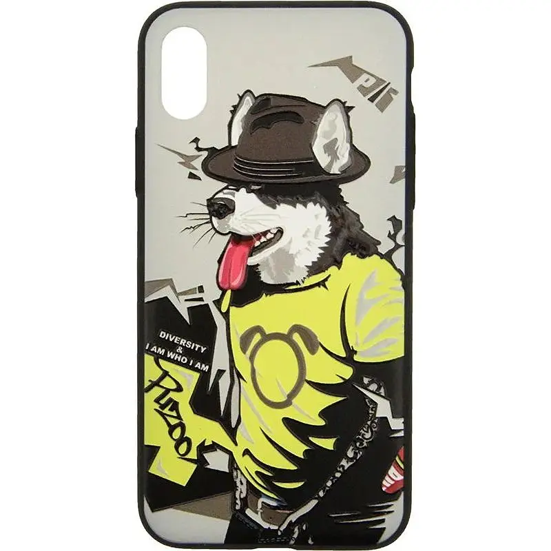 Чохол-накладка PUZOO TPU Case with UV Printing Hip Hop iPhone X RAP Alaskan Grey - фото 5
