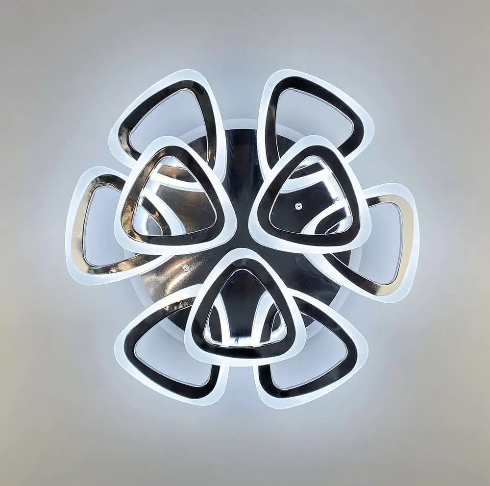 Светодиона LED люстра на 6+3 рожка треугольной формы | Ст. A 2502/6+3 RGB CH | Line F - фото 5