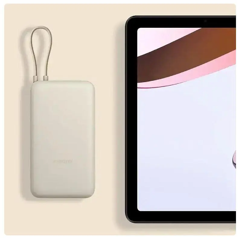 Аккумулятор внешний портативная батареяXiaomi 20000mAh 33W Integrated Cable (BHR8851GL) кора дуба - фото 7