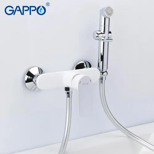 Смеситель для душа с гигиенической лейкой GAPPO G2048-8, белый/хром - фото 3