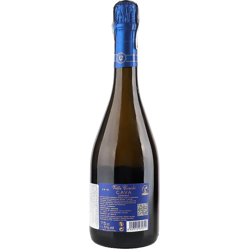 Вино ігристе Villa Conchi Cava Extra Brut Impe 2019 0.75л - фото 4
