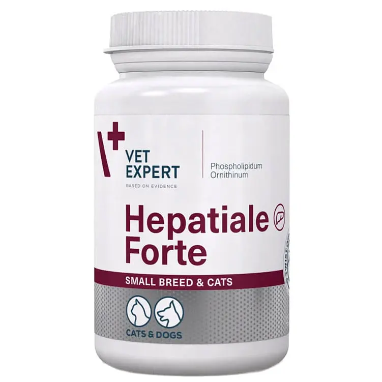 Нутрицевтична добавка Vet Expert Hepatiale Forte Small Breed&cats для підтримання та захисту функцій печінки у котів і собак малих порід 30 капсул
