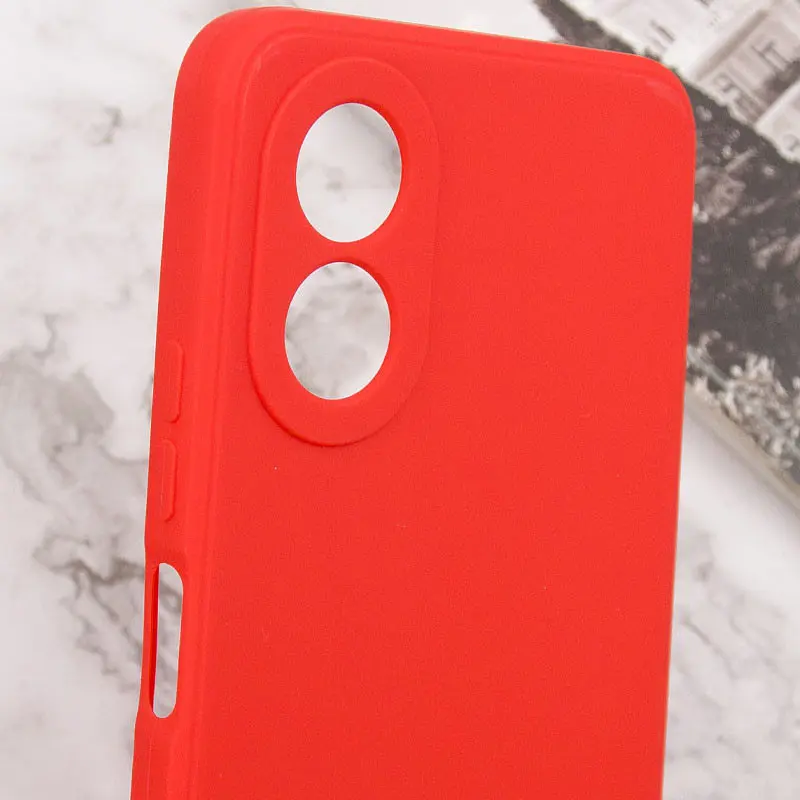 Силиконовый чехол Candy Full Camera для Oppo A38 / A18 Красный / Red - фото 5