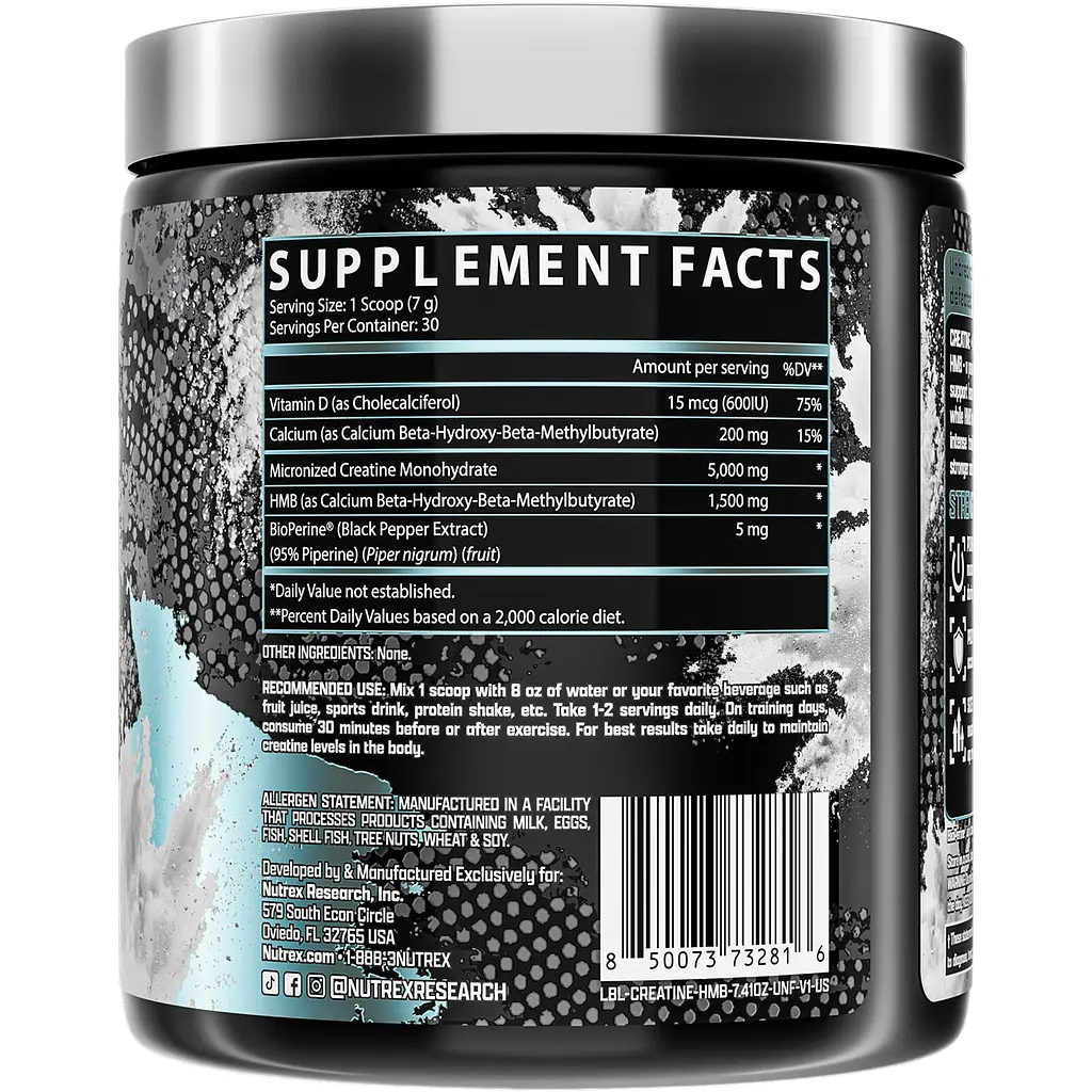 Креатин Nutrex Research + HMB 210 г Без смаку - фото 2