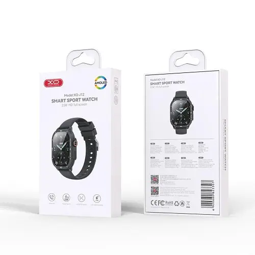 Смарт-часи XO J12 AMOLED Screen Smart Sports Talking Watch Чорний - фото 2