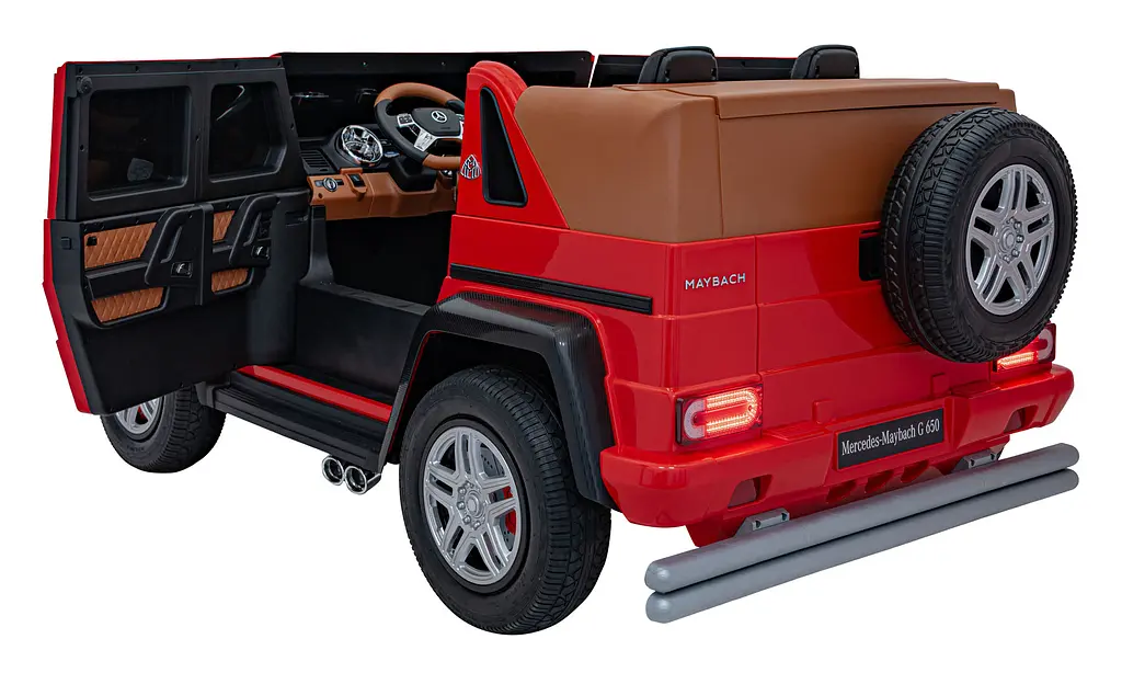 Дитячий електромобіль Mercedes Benz Maybach G650, з регулюванням сидінь, червоний - фото 7