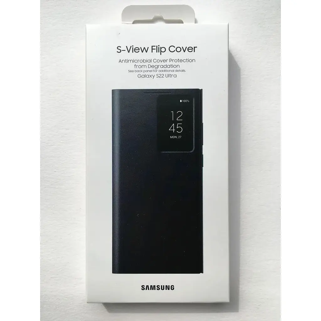 Оригінальний чохол-книжка Samsung S-View Flip Cover для Galaxy S22 Ultra Чорний EF-ZS908CBEGRU - фото 2
