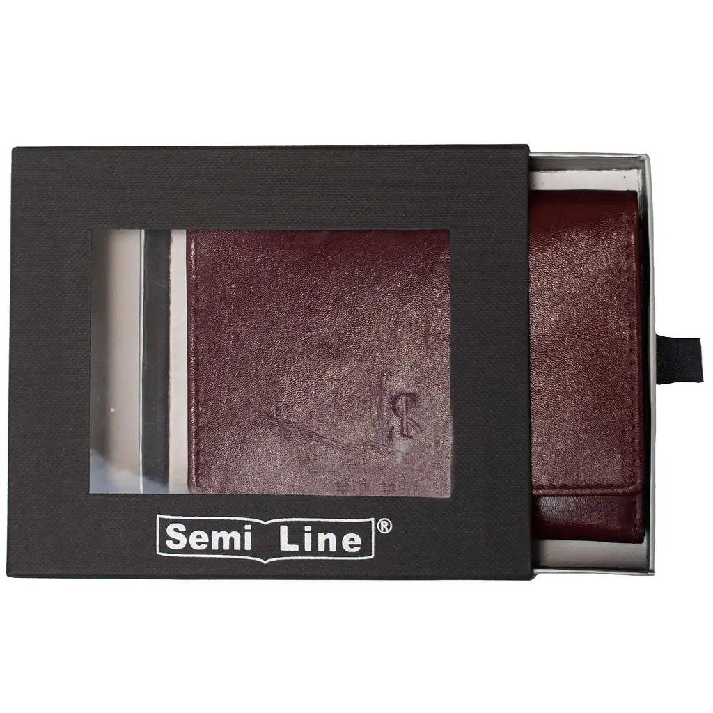 Кошелек женский кожаный Semi Line RFID Dark Red (P8263-2) - фото 3