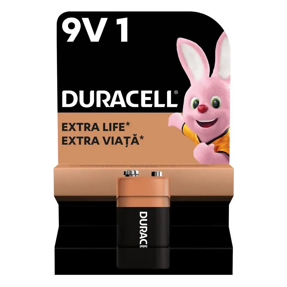 Батарейка крона Duracell 9V/6LR61 (1шт)