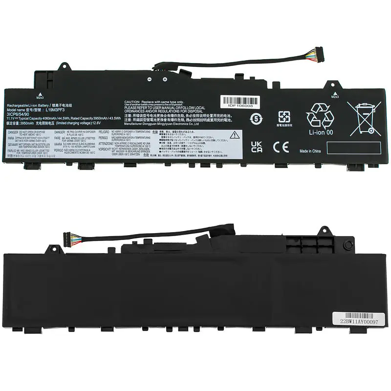Батарея для ноутбука Lenovo L19M3PF4 (IdeaPad 5 14ARE05 5 14ITL05 5 14ALC05) 11.1V 4060mAh 44.5Wh Чорний - фото 2