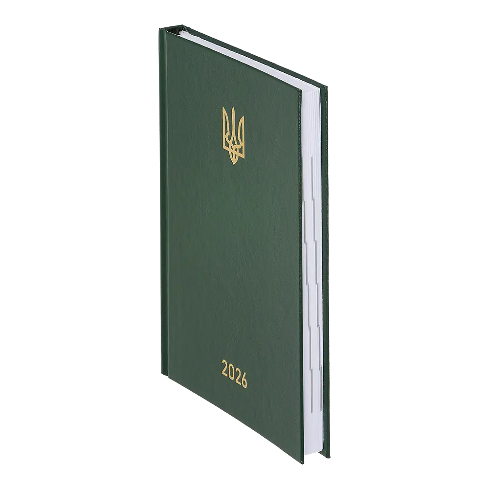 Щоденник датований Buromax Airy 2026 A5 бумвініл зелений (BM.21165-04) - фото 2