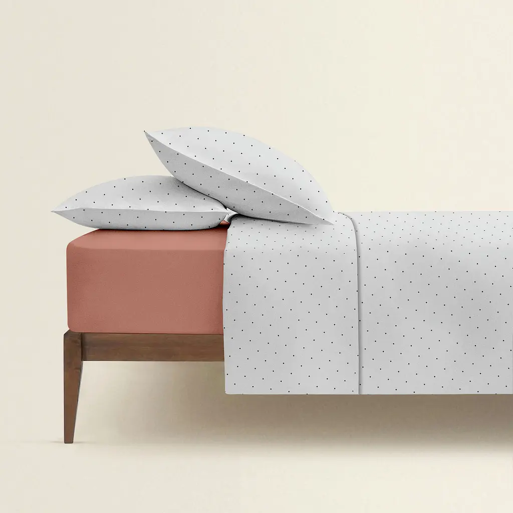 Комплект постільної білизни Cosas полуторний MINI DOTS CS10 160 x 220 см (DotsGreyGrey_101Brick_160) - фото 2