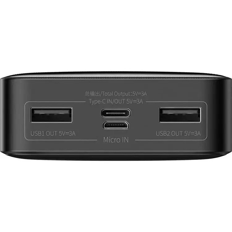 Портативна батарея Baseus Bipow Digital Display Power Bank 20000 mAh 15W Overseas Edition PPBD050101 Black - фото 4
