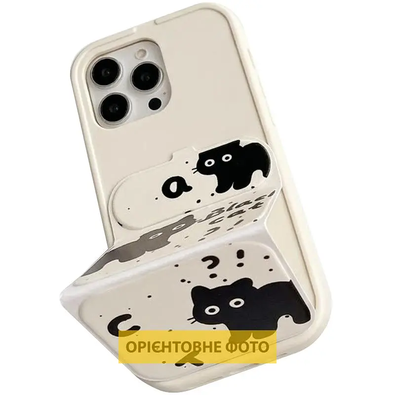 Чохол TPU Panel Stand для Apple iPhone 17 Pro Max (6.9") Black Cat - фото 3