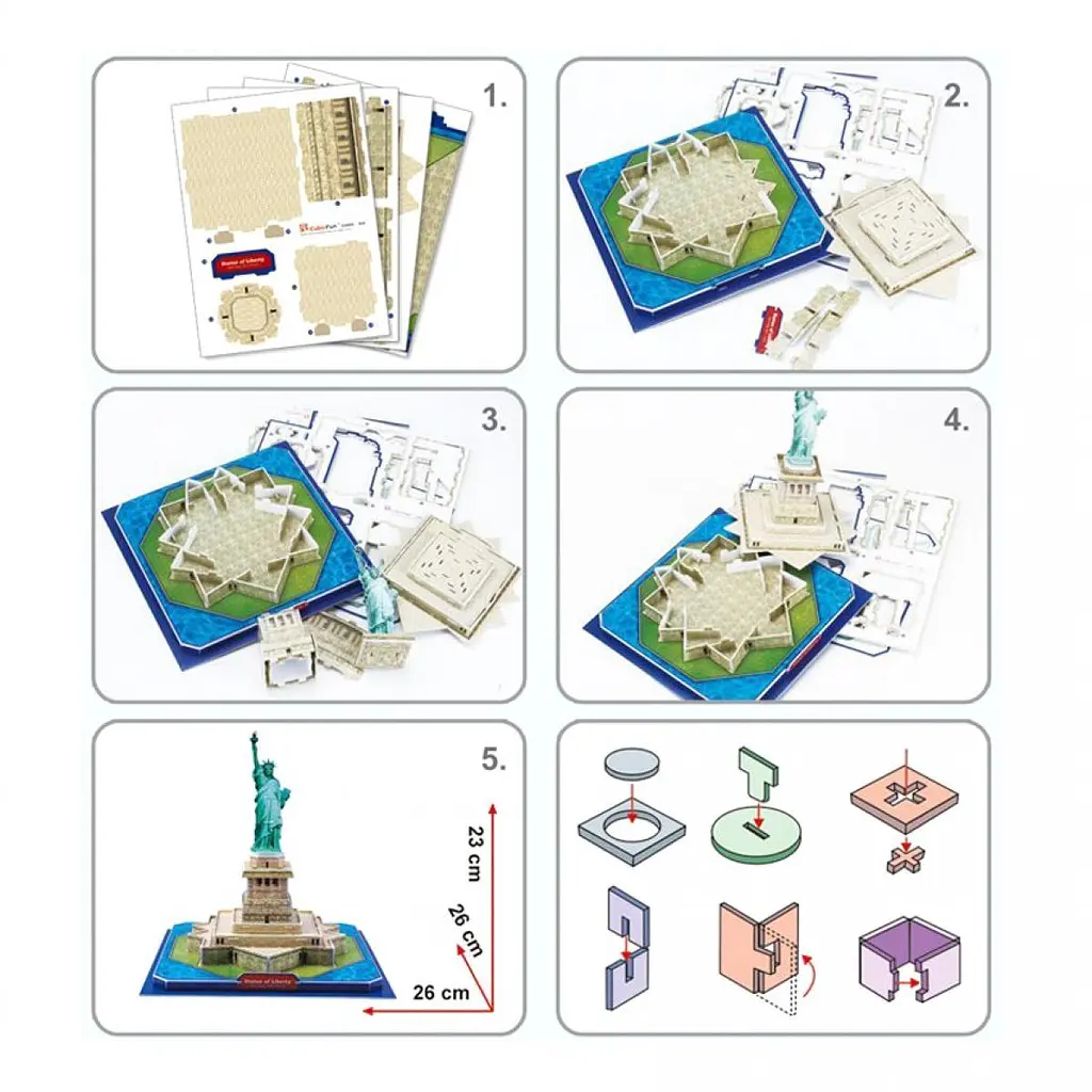 Пазл CubicFun 3D Статуя Свободи 31 елемент (S3026h) - фото 3