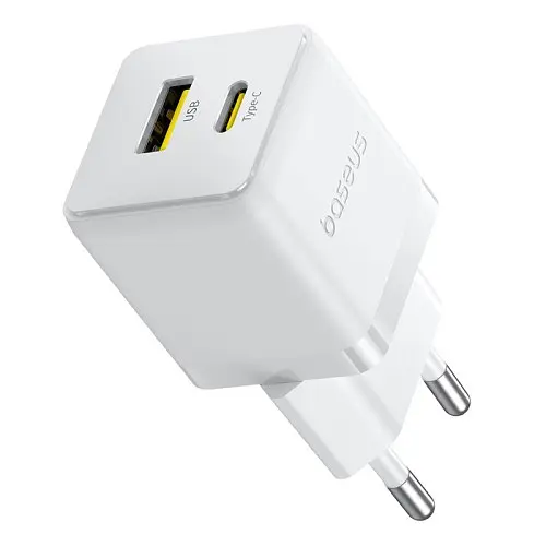 Сетевое зарядное устройство для Baseus Palm Type-C+USB 30W белый P1011160A213-00 - фото 2