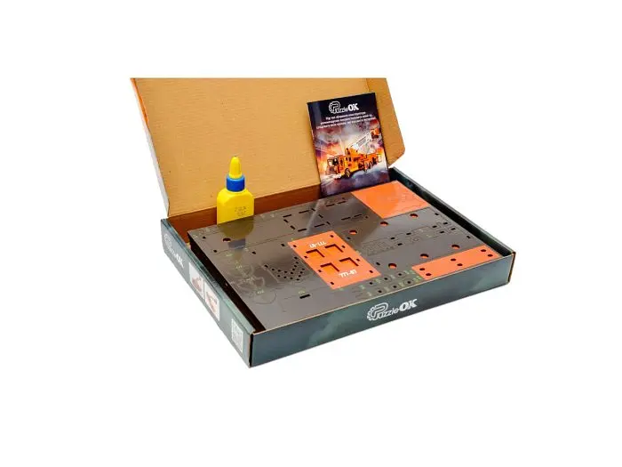 Дерев'яний 3D конструктор Пожежна машина, PuzzleOk (Puz-00921), 318 дет. - фото 2