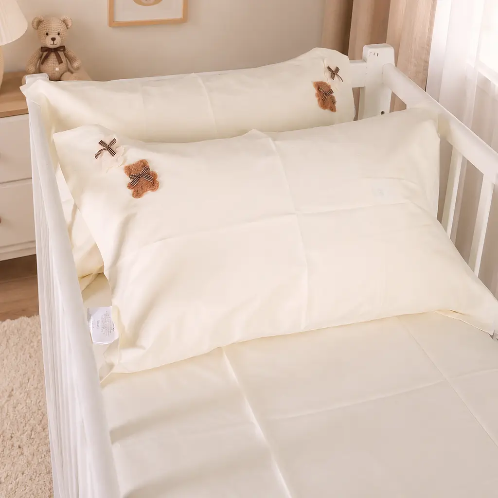 Дитяча постільна білизна MIRSON LITTLE KIDS Poplin Edition Teddy Bear Milky White 110х160см (2200013086406) - фото 8