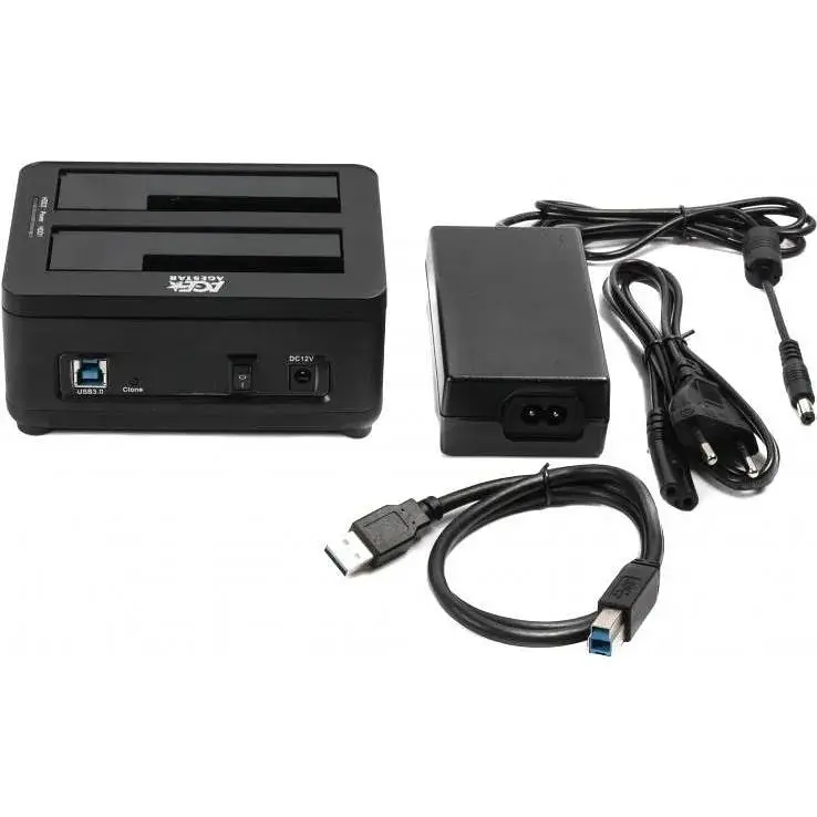 Док-станція AgeStar 3UBT8 Black для HDD/SSD 2.5"/3.5" USB 3.0 - фото 2
