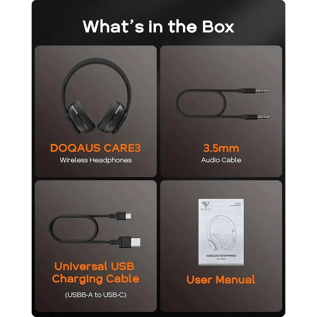Бездротові навушники Doqaus Bluetooth 5.3 на 3 режими еквалайзера - фото 2