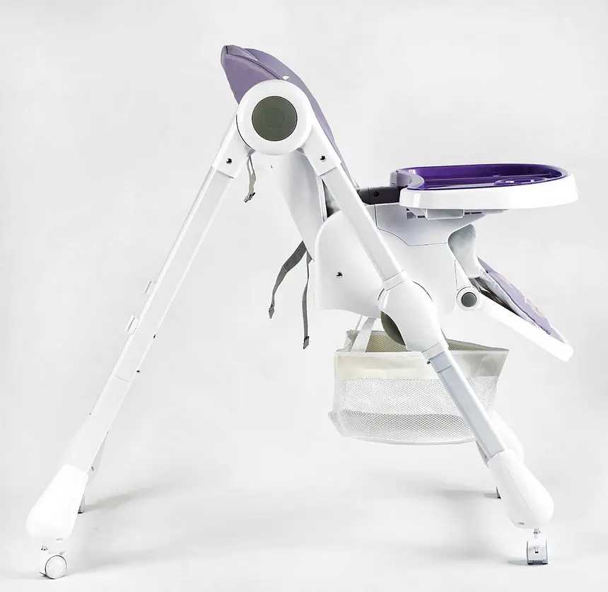 Стульчик для кормления K-60290 Joy мягкий чехол ПВХ, 4 колеса, съёмный столик, корзинка, в коробке (6989203550090) - фото 3