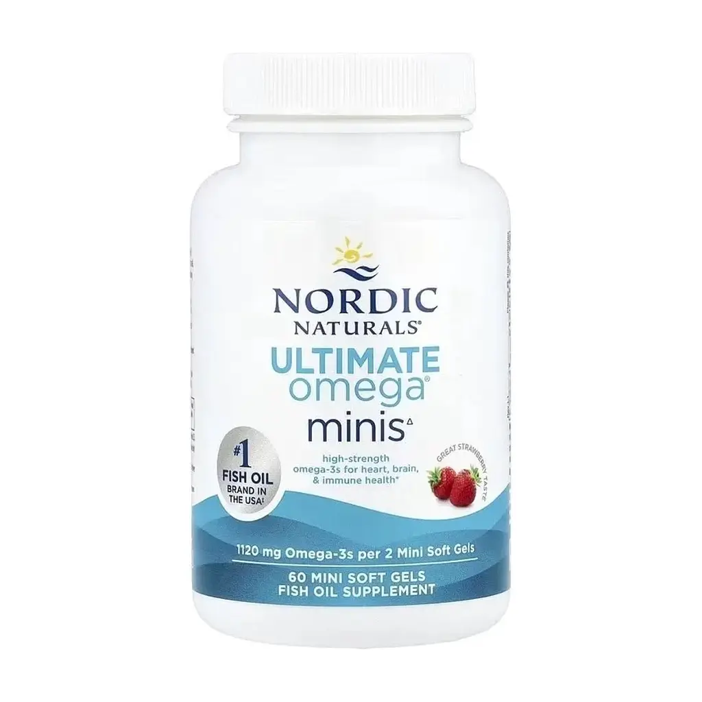Вітамінно-мінеральний комплекс Nordic Naturals Риб'ячий Жир, Омега-3, 1120 мг на порцію, смак полуниці, Ultimate Om (NOR-06100) - фото 3