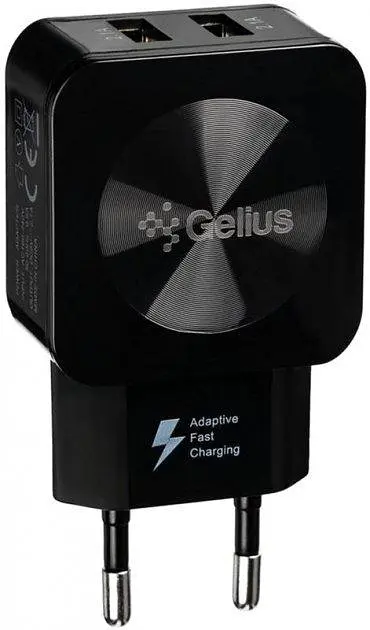 Сетевое зарядное устройство для Gelius Ultra Prime GU-HC02 2 USB 2.1 A Black + Cable Lightning - фото 2
